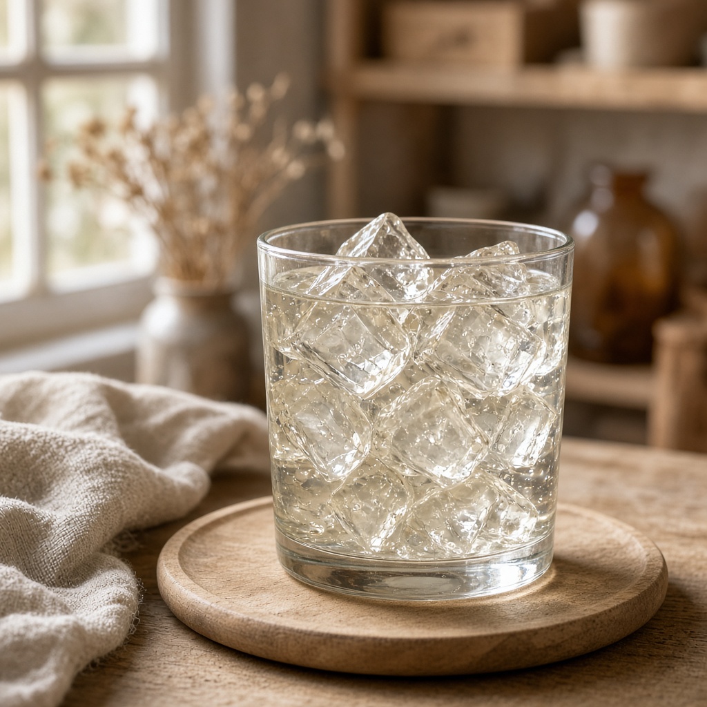 Vela de gel con efecto iceberg